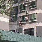 Her husband probably came home earlier...