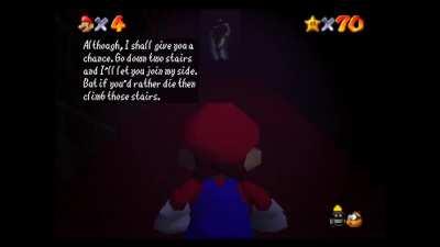 Mario attempts to climb up some『STAIRS』