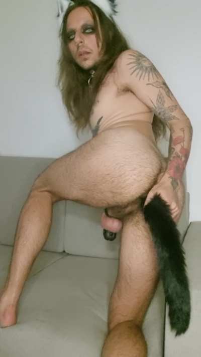 When you're chilling with a catboy and ask to see his tail