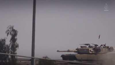 ISIS fighters destroying two Iraqi Abrams tanks