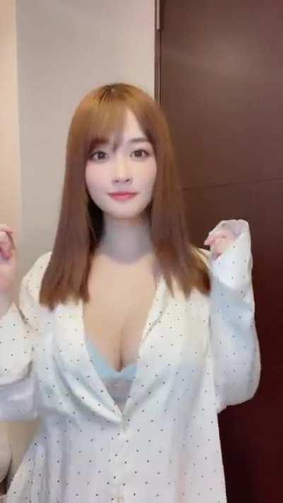 Supple milky breasts jiggle