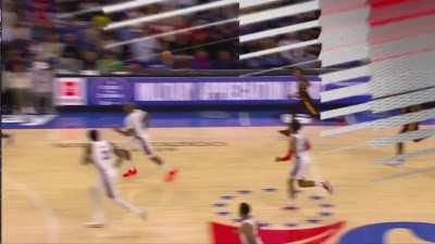 [Highlight] AJ Griffin throws it down over Embiid's contest for the and-one