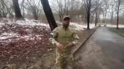 US volunteer in the Ukrainian army