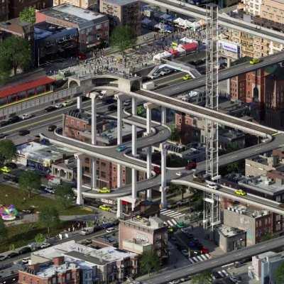 I made this city inspired by MC Escher's 