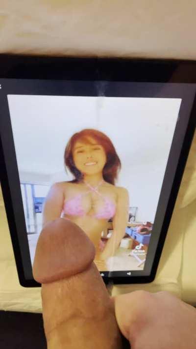 Cum all over neekos bouncing boobs