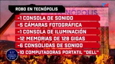 Denuncian robos en Tecnópolis: Se calcula que el total serían 55 mil dolares o 61 millones de pesos