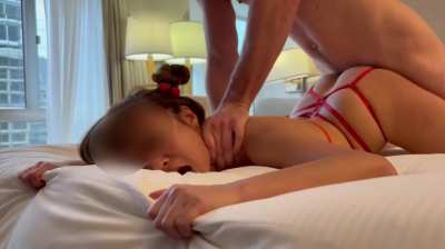 literal pounding pillow