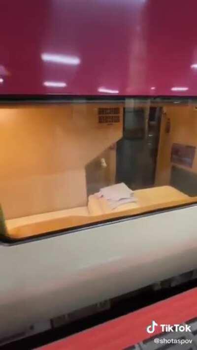 One of the last sleeper car trains in Japan is called the Sunrise Express