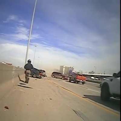 Colorado State trooper almost struck by reckless driver