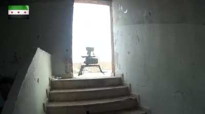 Free Idlib Army clears a building, kills an ATGM operator, then kills a guy hiding in the backyard in Khuwain, Idlib, Syria | 11 January 2018 | enemy visible