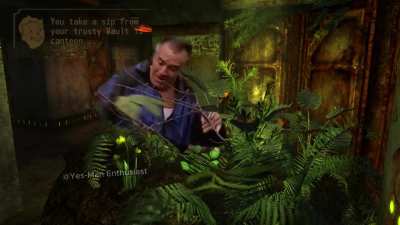 Fleeing from Vault 22 with your companion be like: