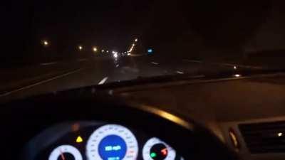 Dude passes a cop at 190mph.