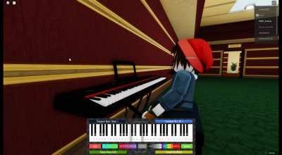 A robolocs noob plays dragonforce in piano in roblox