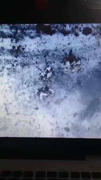 russian medic tending to wounded soldier gets hit. Ukraine 2023