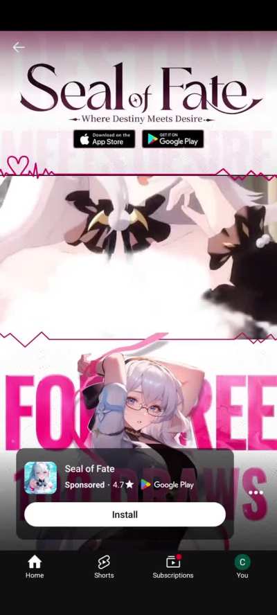 Advertising hentai on YouTube