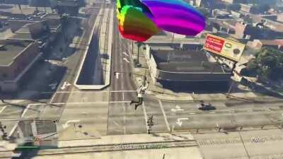 My friend lagged out when he was delivering my crates and I had to mission impossible it out of harms way