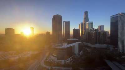 Sunrise over Downtown LA, CA. iPhone 13.