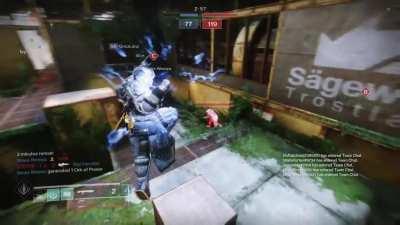 Gave him a little push...