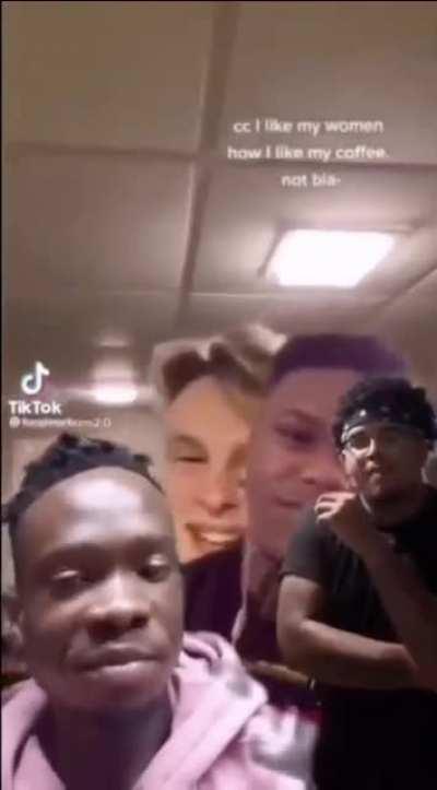 The girl cringe, the 3 dude chad