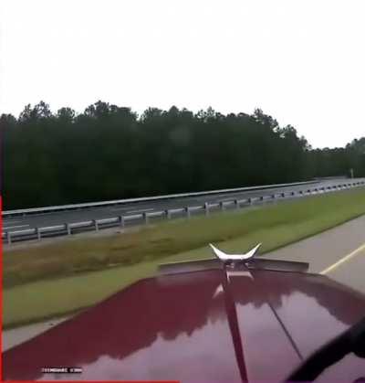 Cutting off a semi-truck