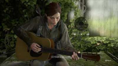 Playing The Last of Us main theme on the in-game guitar (Learned from GrindcoreMan on YouTube)