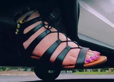 My sweaty sandal feet