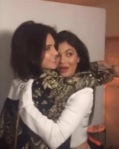 Kylie jenner and kendall jenner sharing sisterly love