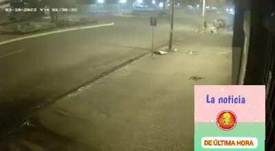 High speed crash into parked car