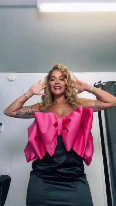 Sexy in pink & black dress