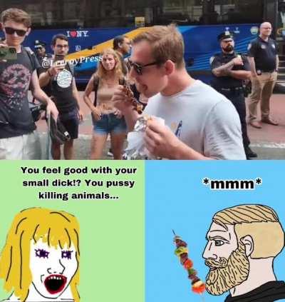 Virgin leaf leaker vs Chad meat eater