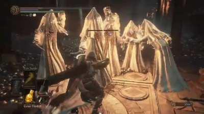 5 enemies, 1 swing. Absolute Guts moments