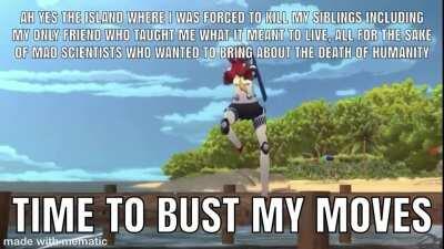 Inspired by a similar meme about Futaba dancing in front of her palace from a while back (P4A spoilers)