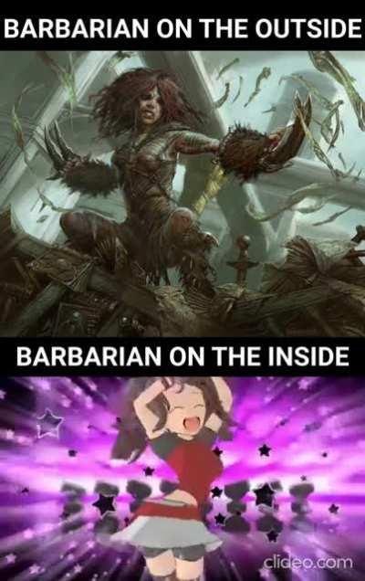 Song playing in my head as I cleave the third guard in half during a single turn