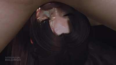 Ifalna deepthroat & facial (Bulging Senpai) [Final Fantasy 7]