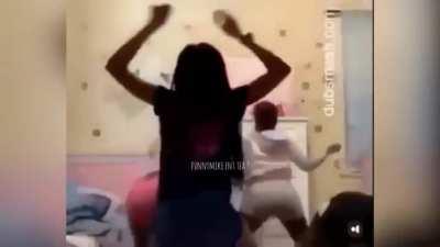 She’s in the grey but all of the bad kids in this sorry for bad quality that’s how the video was