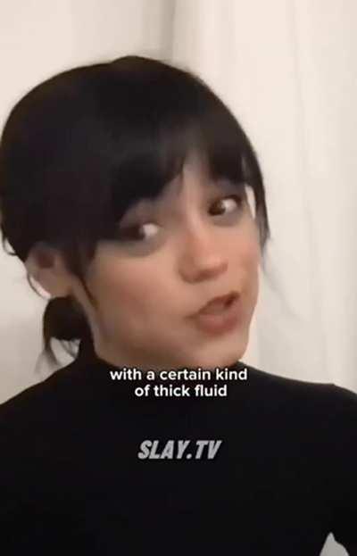 Jenna Ortega had thick fluid in her mouth ð¦ ð¦