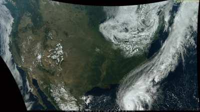 Satellite view of the US and Hurricane Ian