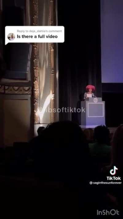 Privileged 19 year old uses her father's funeral as a soapbox to disrespect him and spout Woke ideology.