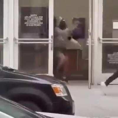 Just another day in San Francisco as an organized group of people rob a Neiman Marcus in broad daylight