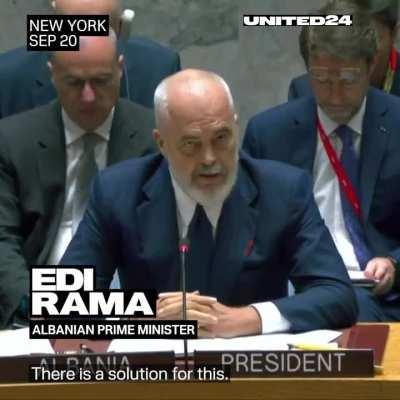 Albanian Prime Minister Edi Rama strongly responded to the Russian envoy before the speech of the President of Ukraine 