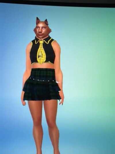 Made this sim with the specific goal to turn her into a werewolf. When she actually gets turned, instead of fur she has human skin and there is no way to change it. CC is a blessing and a curse 😂