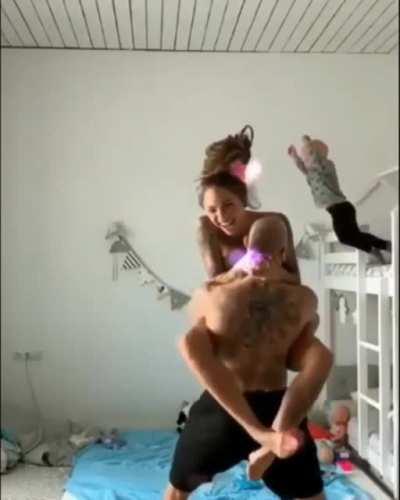 Look how happy he is