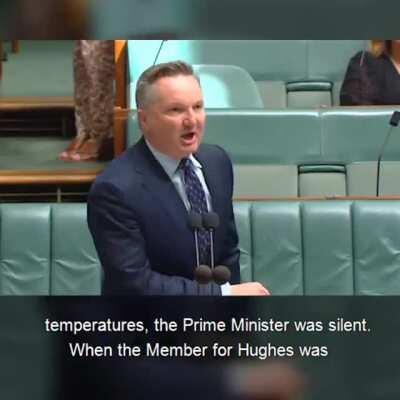 Labor MP Chris Bowen murders Scott Morrison with words in Parliament. The standard #SlimyScomo walks past is the standard he accepts.