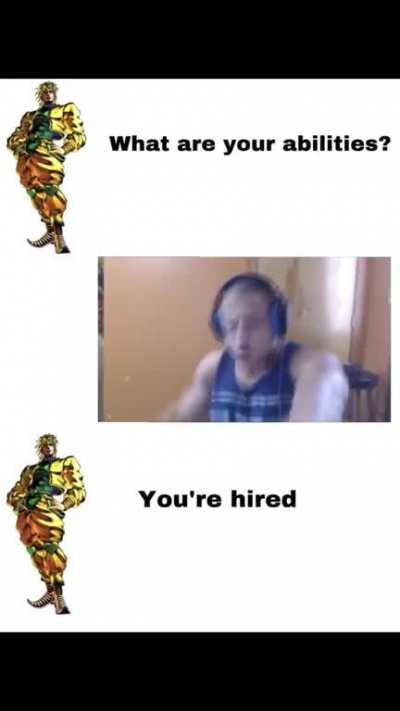 DIO’s interview with the Wheel of fortune guy probably went like this