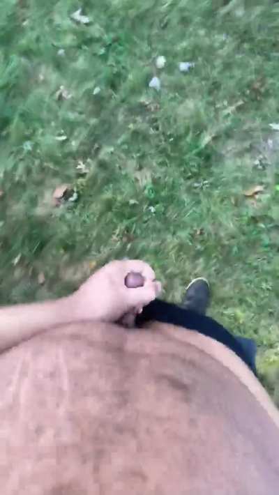Busting a nut outside😋