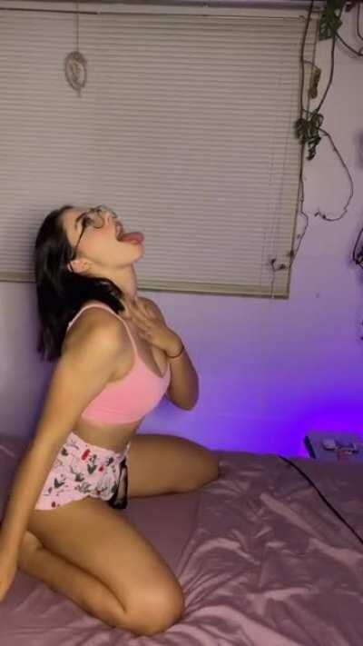 This girl is real thirsty