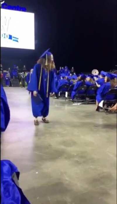 WCGW if I try to do a flip during graduation?