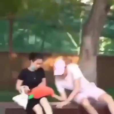 Bro with the pizza. Absolute legend