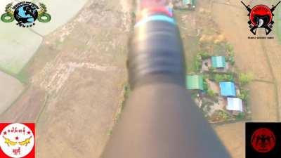 PDF(People's Defense Force) using drones to drop IEDs on Myanmar Army soldiers near Shwe Bo wounding 3 soldiers.