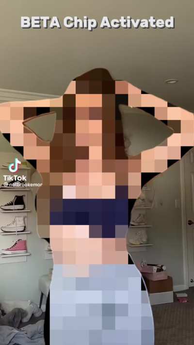 Oops ! Looks like her huge cleavage triggered your beta chip detection...